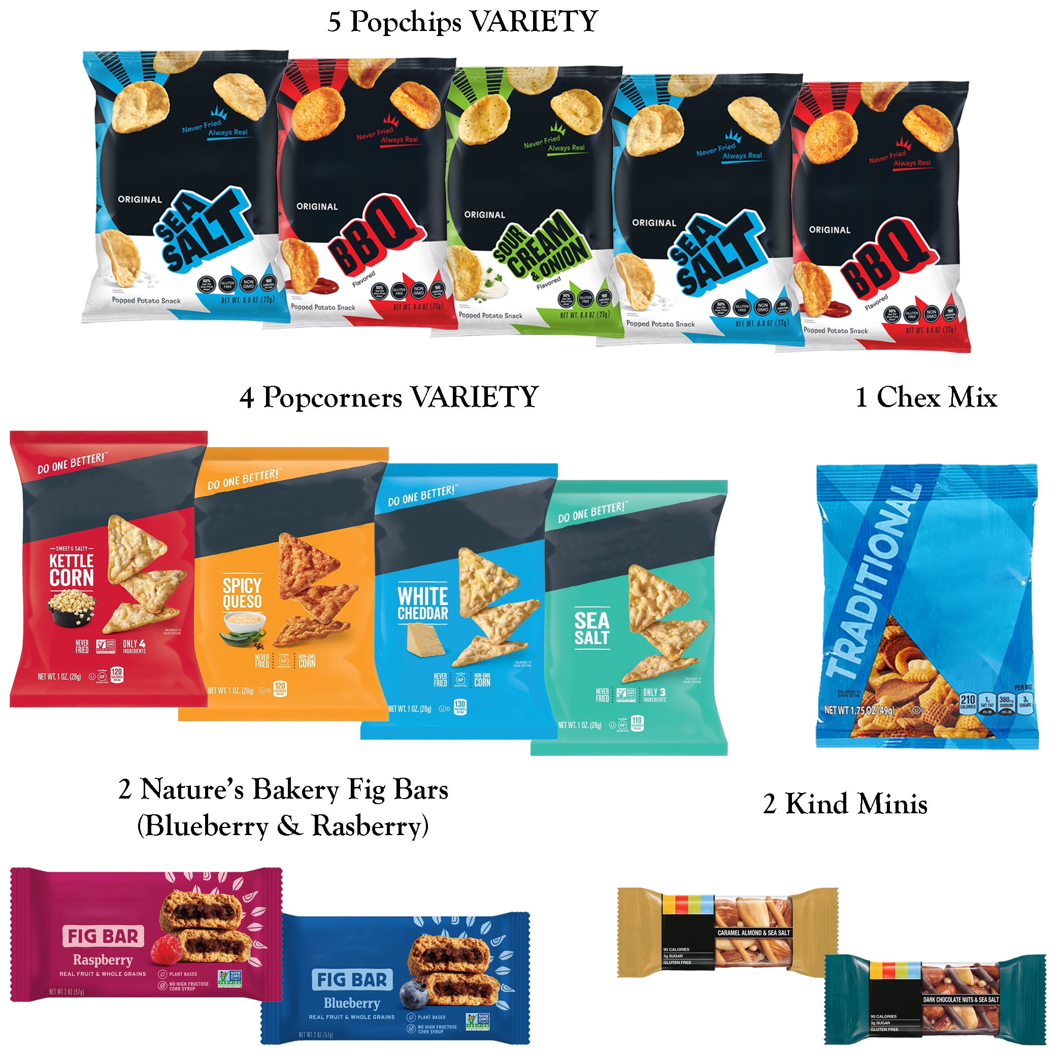 Foxy Fane Gift Box Holiday Healthy Snacks and Treats 60-Count
