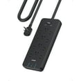 thumbnail image 1 of Anker Regleta de enchufe plano con protector contra sobretensiones (2100J), 12 salidas de CA, cable de extensión plano de 5 pies, 1 USB C y 2 puertos USB para múltiples dispositivos, carga rápida de 2, 1 of 5