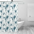 thumbnail image 2 of LNWH Waterproof Shower Curtain, Polyester Japan Bamboo Texture Art Pattern Bathroom Shower Curtains Sets with 12 Shower Curtain Hooks, 72x72 Inches, 2 of 8