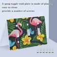 thumbnail image 3 of Yayeee Toggle Light Switch Wall Plate 3-Gang 6.37"x4.48" Decorative Outlet Cover, Flamingo Floral Pattern, 3 of 7