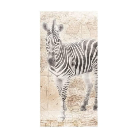 Safari Collage - African Traveling Animals Two Zebra Global Safari Style Collage Artwork Print Wall Art By Jace Grey