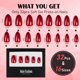 thumbnail image 4 of Uñas Postizas Jofay Fashion Cortas Almendra Rojo Cereza 32 Piezas, 4 of 6