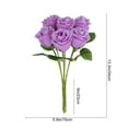 thumbnail image 2 of Artificial Rose Bouquet - Plastic Silk Flowers for Wedding Bouquets & Home Decor, Durable Faux Rose Arrangement, Valentine's Day Bouquet for Gifts & Event Centerpieces, 5.9*13.3in, Purple, 2 of 6