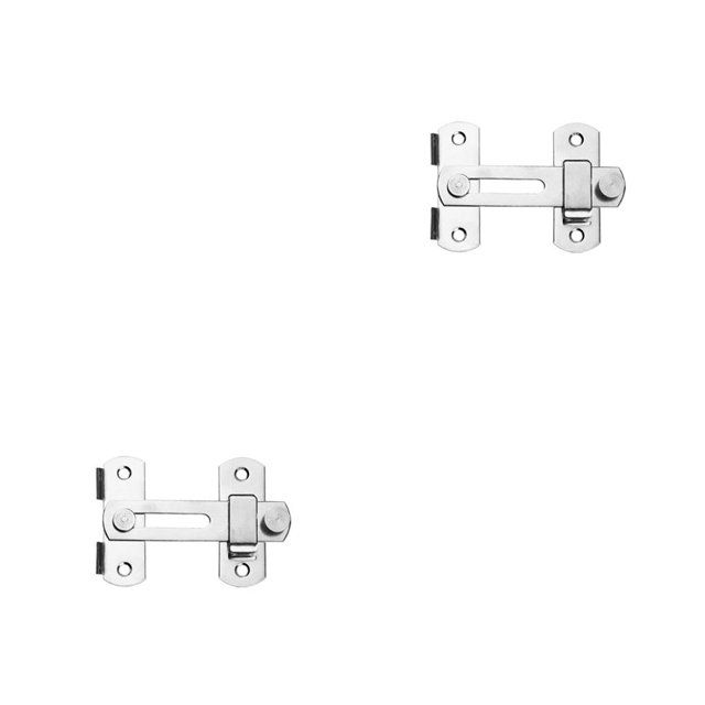ziyahi 2 Pieces Right Angle Buckle Improvement Hasp Buckles Doors Locks Household Flat Door Buckle/S 2Set