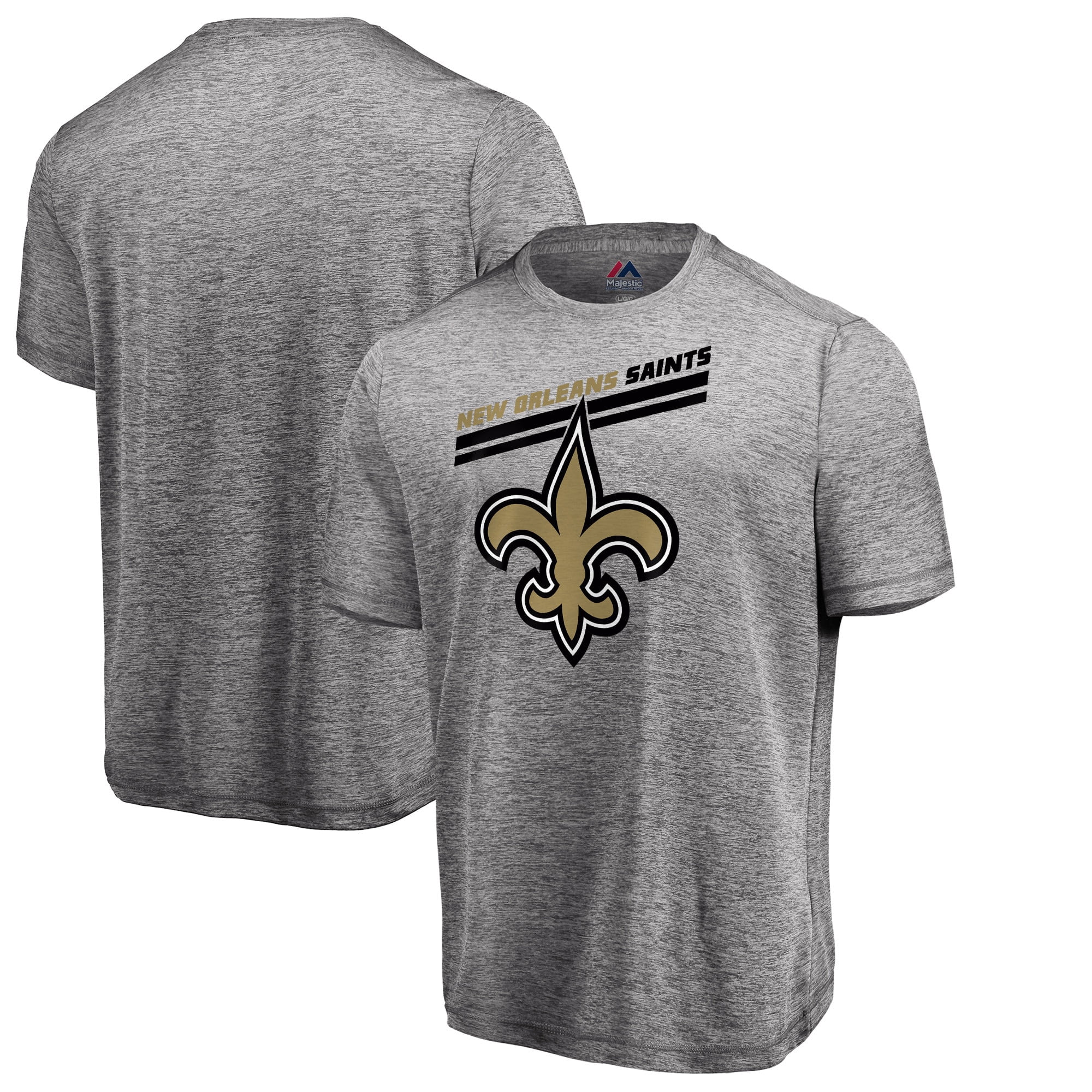 New Orleans Saints Majestic Showtime Pro Grade Cool Base T-Shirt - Heathered Gray - Walmart.com 