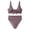 Dusty Purple, variant on ANRABESS High Waisted Bikini Set for Women Tie Front Ribbed 2 Piece Bathing Suit V Neck Tummy Control Beach Swimwear Size S