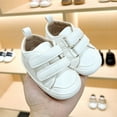 thumbnail image 5 of Yammkia Baby Boy Sneakers Baby Walking Shoes For Boys Baby Boys Girls High Top Ankle PU Leather Sneakers Soft Rubber Sole Oxford Anti-Slip Shoes for 6,White, 5 of 5
