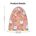 thumbnail image 4 of Honeii Rabbit So Cute Print Kids Knit Beanie Watch Hat ,Knit Cap for Boys and Girls, 4 of 7