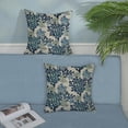 thumbnail image 2 of Navy Blue Teal Coastal Pillow Covers 18x18 Inch 2 Pcs Coral Summer Outdoor Decor Throw Pillows Nautical Beach Ocean Themed Holiday Decoration Pillowcase Linen Cushion Cover for Couch Sofa, 2 of 4