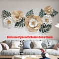 thumbnail image 2 of Wall Art Decor 3D Metal Wall Decor Golden Metal Flower Wall Decor Leaf Elegant Wall Sculptures Home Decoration for Living Room, Bedroom, Dining Room, Office, Hotel, 2 of 6