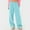*Light Blue, variant on ClodeEU Wide Leg Sweatpants for Women,Low Rise Elastic Waistband Pants,Trendy Baggy Lounge Pants Light Blue,Womens Plus S