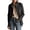 16-Black, variant on Wool Straight Pea Coat for Women Stand Collar Single Breasted Jacket Coat with Pockets and Padded Shoulder Fall Lining Long Sleeve Outerwear