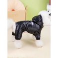 thumbnail image 2 of 1pc Solid Color Thickened Waterproof And Windproof Reflective Pet Clothes For Small And Medium-sized Cats And Dogs, Suitable For Autumn And Winter, 2 of 4