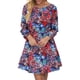 thumbnail image 1 of Vestido a media pierna elegante informal de manga larga con cuello redondo y estampado floral de mod Abanopi XX-grande, 1 of 7