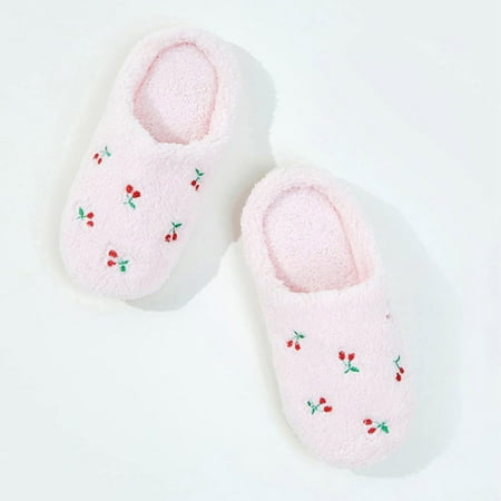 

Gubotare Slippers For Women Slip On Women s Plush Marshmallow Slide on House Slipper Clog with Memory Foam Pink 7.50