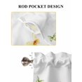 thumbnail image 6 of Wildflowers Bathroom Window Curtain, Farmhouse Country Dragonfly Butterfly Floral Light Filtering Coffee Kitchen Curtains, Bedroom Living Room Curtains 2 Panel 84"x54", 6 of 6
