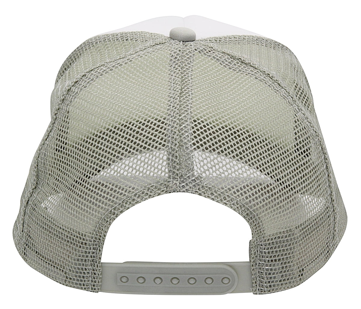 Double tone contrast poly foam mesh back trucker cap (Red/Blue