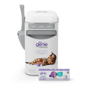 Litter Genie Platinum Stainless Steel Disposal Pail, White