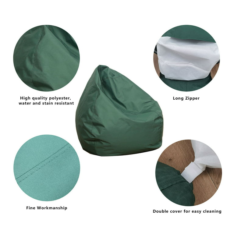 Pudcoco Bean Bag Inner Liner Without Filler Easy Cleaning, Bean Bag Insert  Replacement Cover Lazy Lounger Sofa Zipper Opening 