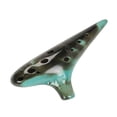 thumbnail image 4 of Ocarina de 12 agujeros, flauta de arcilla cerámica, instrumento musical profesional compacto con afinación en C , ideal como regalo para adultos y Verde, 4 of 8