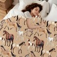 thumbnail image 3 of Horse Blanket Gifts for Women Men Adults,Soft Flannel Horse Plush Throw Blanket Horses Gift Merch Stuff for Bed Couch Office Camping 50"X40", 3 of 7