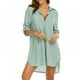 thumbnail image 1 of Camisas de playa para mujer, vestidos camiseros de baño, tallas grandes, escote en V profundo, bikini, ropa de playa, vestido playero, pareo, trajes de baño para mujer, vestido informal, tallas S-3XL, 1 of 8