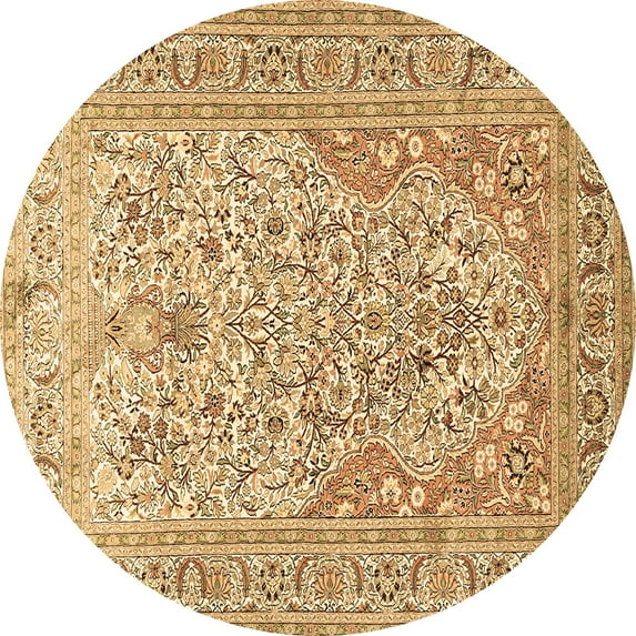 Ahgly Company Indoor Round Persian Brown Traditional Area Rugs, 6' Round