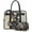 Black Flower/Gold, variant on Women Handbags Purses Two Tone Satchel Bags Top Handle Shoulder Bags Work Tote with Matching Wallet