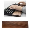 thumbnail image 4 of MERIGLARE Desktop Computer Keyboard Holder Solid Wooden Hand Pad Wrist Pad Wrist Rest Palm S Brown, 4 of 9