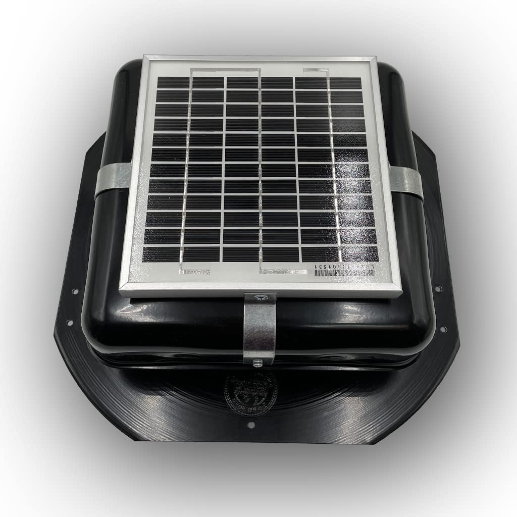 Solar RoofBlaster 2.0 with Black Vent Solar Attic Vent Solar Roof