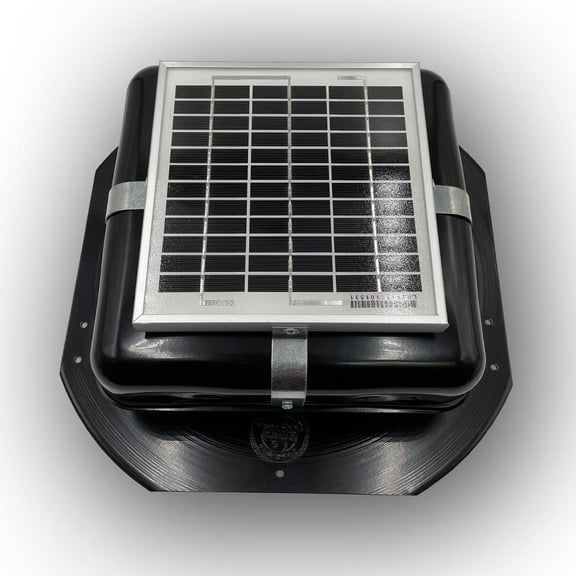 Solar RoofBlaster 2.0 with Black Vent | Solar Attic Vent | Solar Roof Vent | Solar Roof Attic Fan | New and Improved Design…