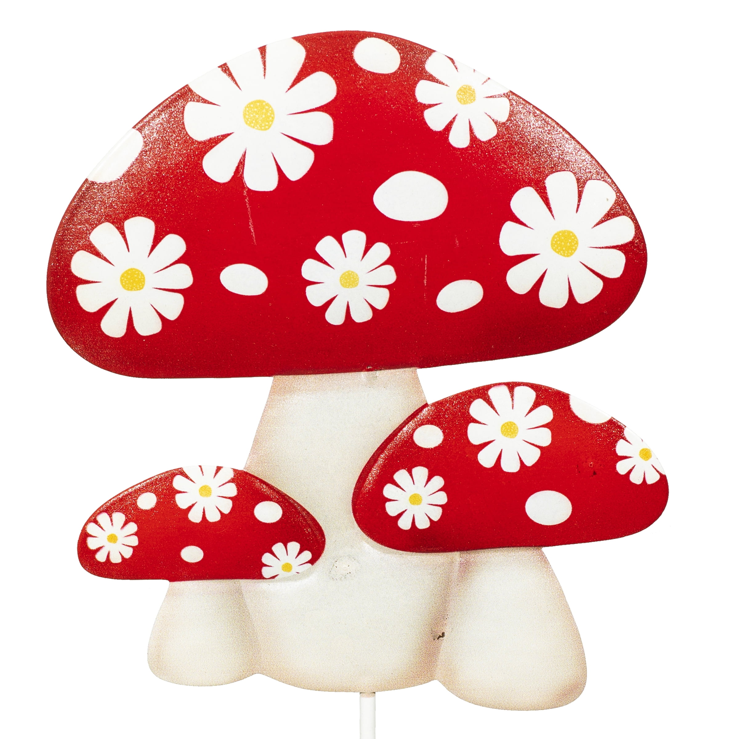 Mainstay 5" x 12" Metal Painted Mushroom Plant Stake