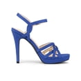 thumbnail image 3 of BLISSFUL STEP Sandales à Talons Aiguilles à Plateforme à Brides et Bride Arrière pour Femmes Bleu Foncé 9, 3 of 7