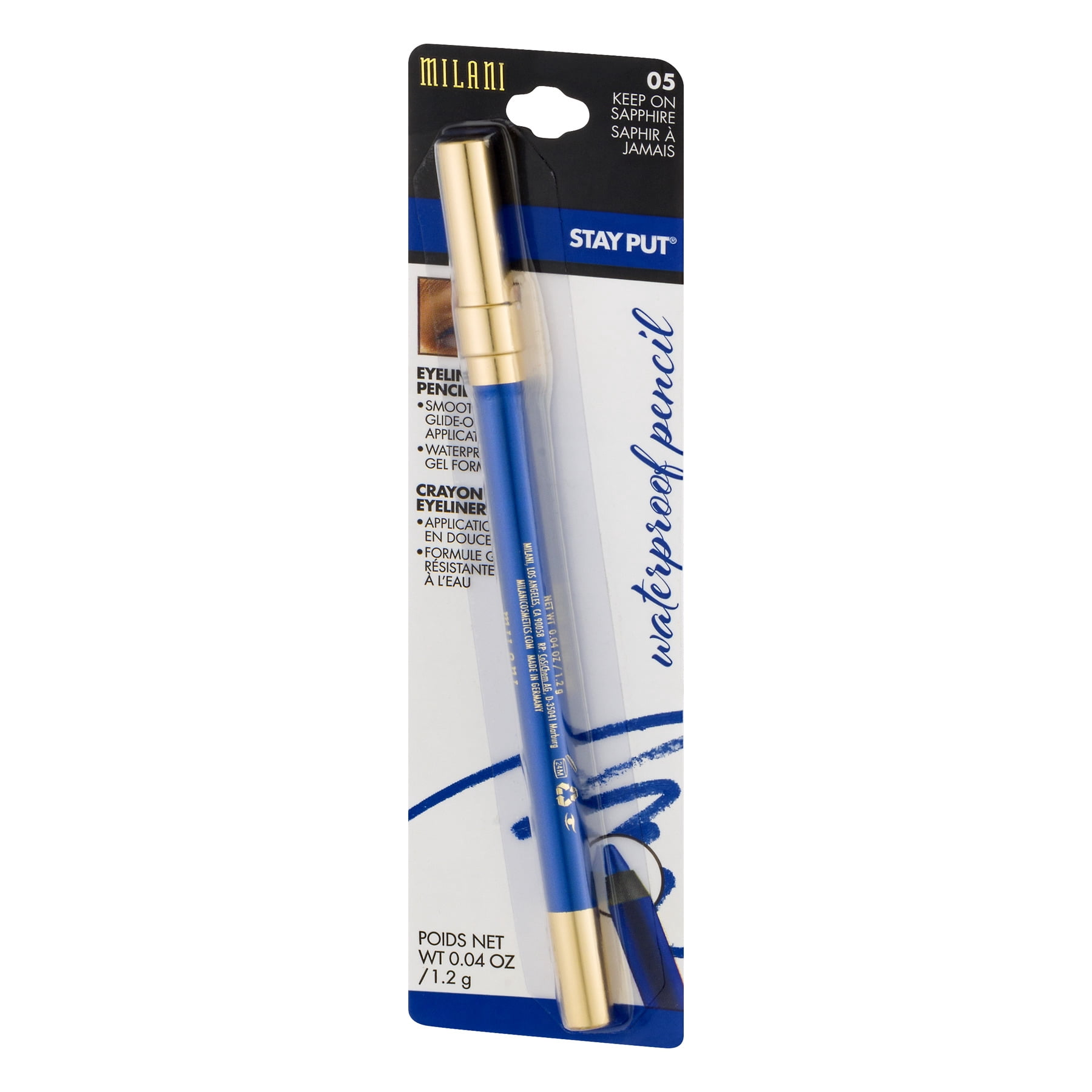 Milani Stay Put Waterproof Eye Liner Pencil, Keep On Sapphire