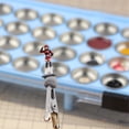 thumbnail image 4 of Multifunctional 28-Plate Paint Mixing Palette Set Sturdy Metal Construction, Convenient Brush Slots Storage, 4 of 7