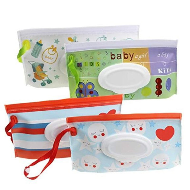 1Pc Portable Baby Wipes Bag Pouch Outdoor Easy-carry Clean Wet WipeQE 