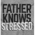 thumbnail image 2 of Funny Father Knows Stressed Pun Men's Big & Tall Crewneck Graphic Tee Brisco Brands 2X, 2 of 5