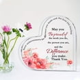 thumbnail image 5 of Gifts To Express Gratitude For Both Men And Women 3.9X3.9 Inch Decorative Motivational Items For Office Desks Inspirational Acrylic Heart Plaques Tokens Of Appreciation For Coworkers Thank You Sign, 5 of 5