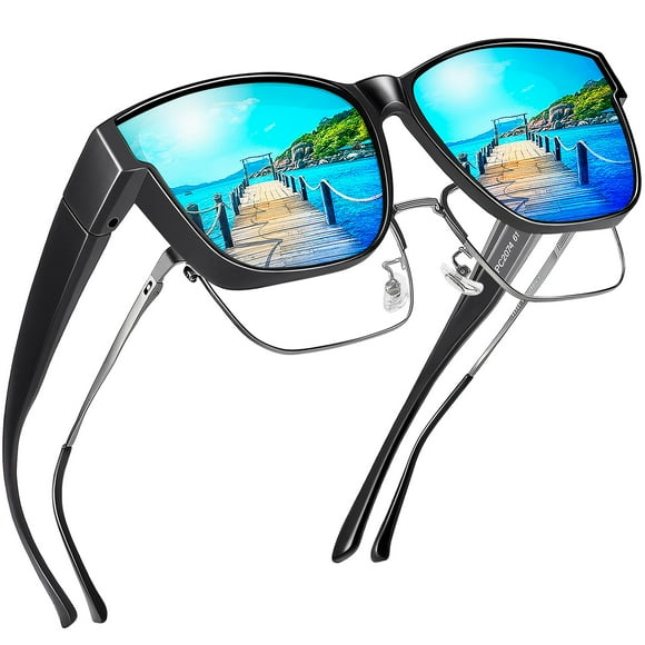 Gafas de Sol Polarizadas Peekaco UV400 para Usar Sobre Anteojos para Hombre y Mujer
