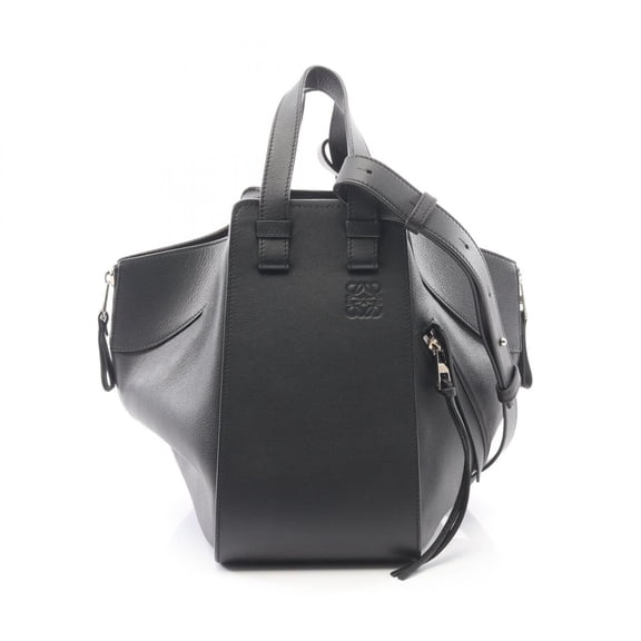 Pre-Owned Loewe Hammock Small 2-Way Handbag, Leather, Women's, Black, 387.30.S35