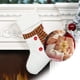 thumbnail image 5 of Media navideña de punto de 18 pulgadas con diseño de delantal - Carta bordada en rojo y blanco, bolsillos para regalos, decoración de chimenea y árbol, 5 of 6
