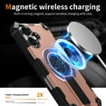 thumbnail image 6 of for iPhone 16 Phone Case, [Built-in Strong Magnet] [Built-in Invisible Stand] [Heavy Duty Drop Protection] Shockproof Rugged Protective Magnetic Cover, for iPhone 16, Rosegold, 6 of 7