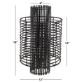 thumbnail image 3 of SAFAVIEH Hemera 19 in. Coastal Black Rattan Table Lamp with Black Shade, 3 of 11