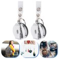 thumbnail image 2 of Shisuyan 2Pack Retractable Card Holder Badge Reel ID Cards Holder for Hospital Use, 2 of 9