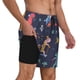 thumbnail image 2 of Balery Cartoon Dinosaur Scooter Sport Blue Bañador para hombre, shorts de playa de secado rápido con entrepierna y forro de compresión-X-Large, 2 of 6