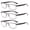 3 Pairs of Gunmetal, variant on 3 Pairs of Mens Rimmed Blue Light Blocking Reading Glasses +3.5, Metal Black Spring Hinges Classic Readers 3.5