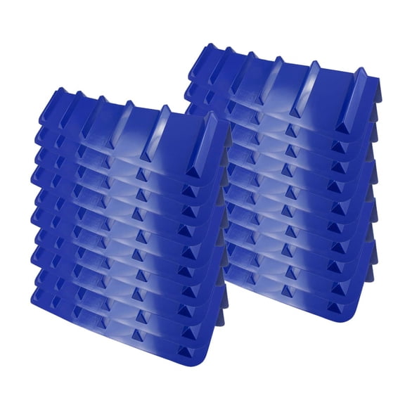 20 Pack Blue Flatbed Edge Protectors - 8" x 8" x 36" | V Shaped Winch Ratchet Straps Plastic Corner Protector for Flatbed Cargo Load