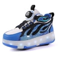 thumbnail image 3 of Roller Shoes with Wheels for Boys Girls Kids Skates Sneakers LED Light Up Rechargeable Sport Sneaker for Boys, 3 of 19