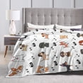 thumbnail image 4 of Gift For Dogs Lover Blanket Gifts For Kids Adults - Lightweight Throw Blanket For Bedroom Living Room Decor Soft Fuzzy Fleece Cozy Plush Bed Couch 80"X60", 4 of 7