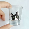 thumbnail image 3 of WIRESTER 1.5oz Crystal Shot Glass for Coffee Beer Wine Whiskey Vodka Milk Water & More - Animal Black White Tuxedo Cat, 3 of 6